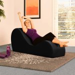 Dr Smith Chaise Loung Chair, Yoga Sofa Lounge, Relaxing Modern Sofa- Black